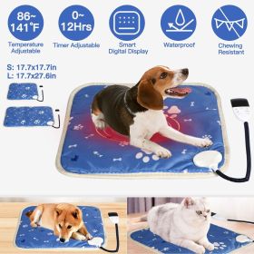 Fresh Fab Finds Pet Heating Pad Electric Dog Cat Heating Mat Waterproof Warming Blanket with 86-14 Adjustable Temperature 0-12 Timer Digital Disp