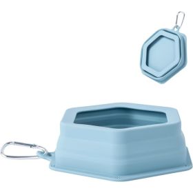No Splash Dog Travel Bowls For Cars, Spill Proof Collapsible Dogs Water And Food Portable Feeder Dispenser (Option: BLUE)