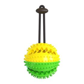 Pet Dog Toy Interactive Rubber Balls for Small Large Dogs Puppy Chewing Toys Pet Tooth Cleaning Indestructible Dog Food Ball (Ships From: China, Color: Squeak ball)