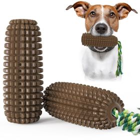 Pet Dog Toy Interactive Rubber Balls for Small Large Dogs Puppy Chewing Toys Pet Tooth Cleaning Indestructible Dog Food Ball (Ships From: China, Color: chocolate-Squeak)