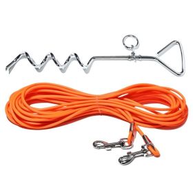 Ground Stake Fixed Dog Leash Allows Your Beloved Dog To Play More Freely (Option: Orange-9M)